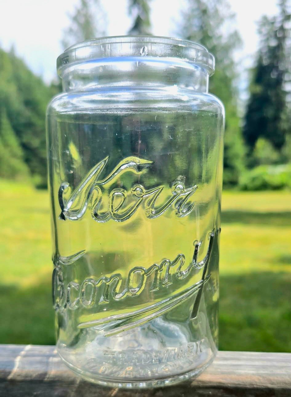 Antique Kerr Mason Jar - Century-Old Vintage Glass for DIY Terrariums | NW Nature Garden image 0